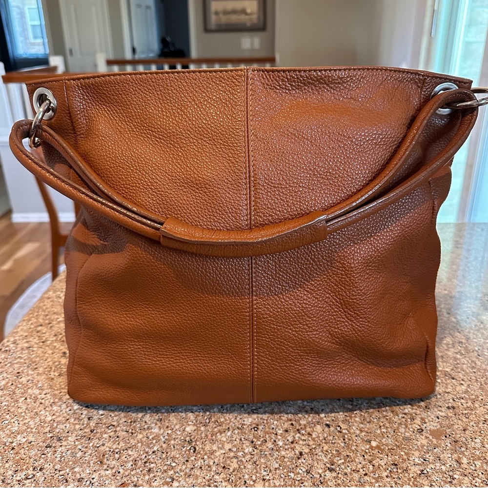 Borse in Pelle Brown Leather Tote Bag